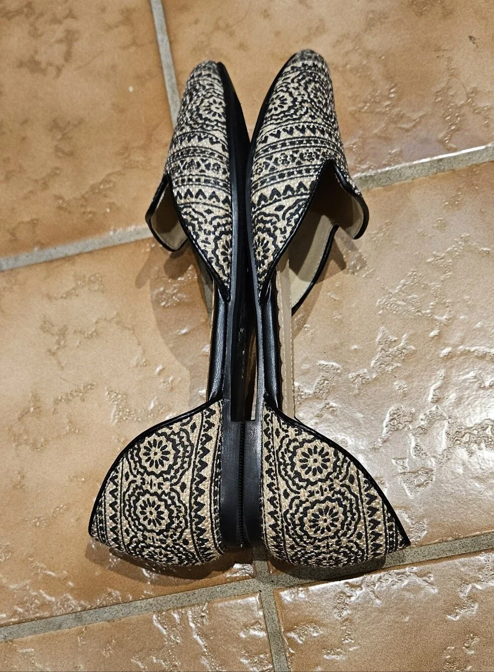 NWOT Restricted Glory Boho Woven D’Orsay Pointed Toe Flats
